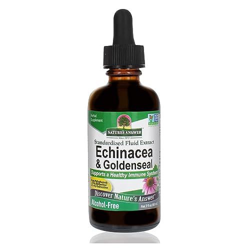 Nature's Answer Enchinacea &amp; Goldseal | Supports a Healthy Immune System | Super Concentrated Pure Extract | Alcohol-Free, Gluten-Free, Vegan &amp; Kosher Certified 2oz