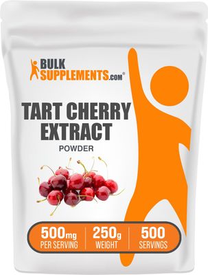 BulkSupplements.com Tart Cherry Extract Powder - Tart Cherry Supplement, Herbal Supplement - Antioxidant Source, Gluten Free, 500mg per Serving, 250g (8.8 oz) (Pack of 1)