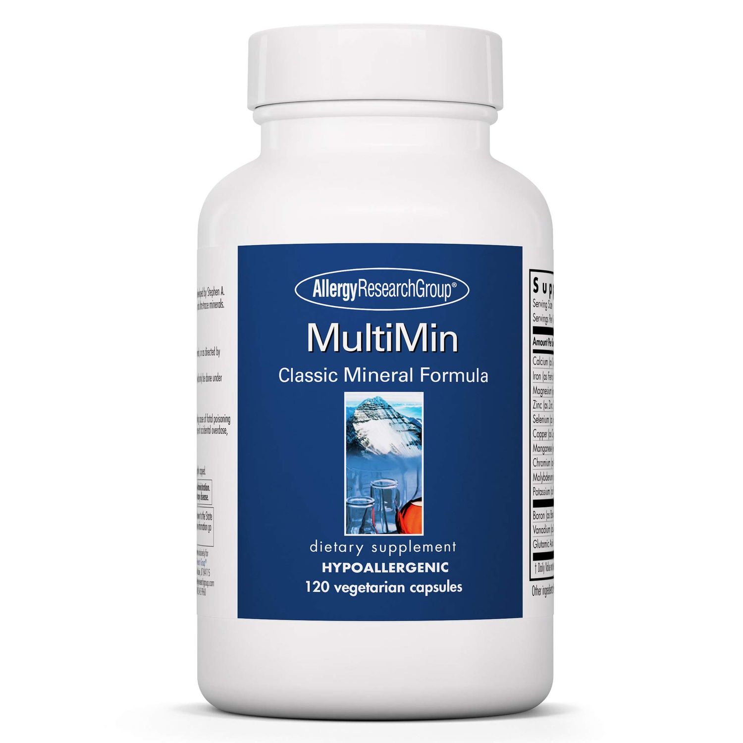 Allergy Research Group MultiMin - Multi Minerals Supplement for Men and Women, Trace Minerals, Mineral Complex, Boron, Iron, Magnesium - 120 Count
