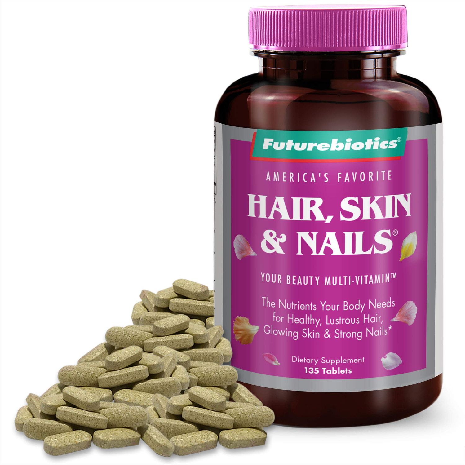 Futurebiotics Hair, Skin, &amp; Nails Beauty Multivitamin, 135 Tablets