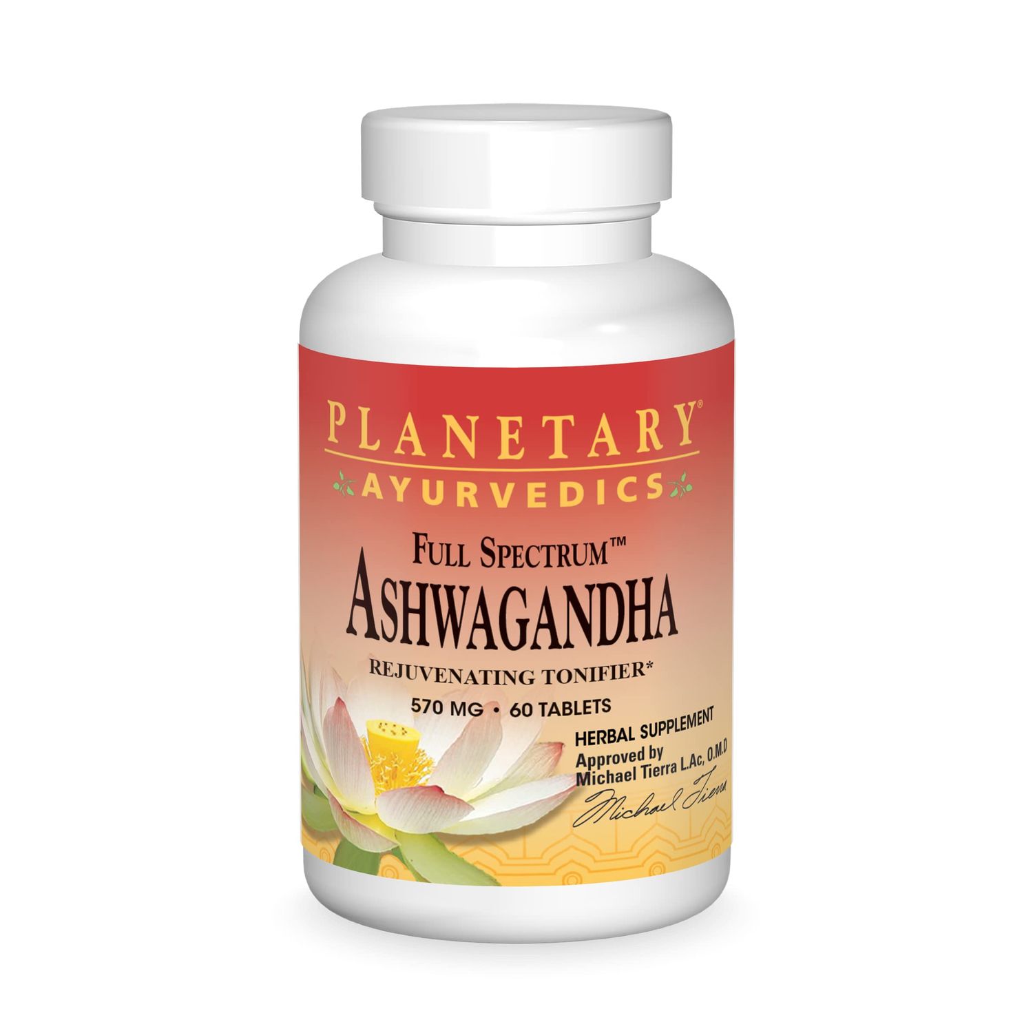 PLANETARY HERBALS Ashwagandha Full Spectrum Ayurvedic Nutritional Supplement, 570 Mg, 60 Count