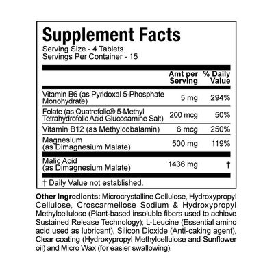 Jigsaw Health MAG SRT | Magnesium Supplement with Vitamin B6, Folate &amp; B12 | 60 Tablets