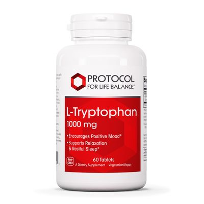 Protocol L-Tryptophan 1000mg - Sleep Support, Promotes Relaxation - 60 Tabs