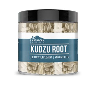 Earthborn Elements Kudzu Root 200 Capsules, Pure &amp; Undiluted, No Additives