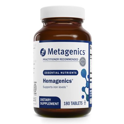 Metagenics Hemagenics - Iron Supplement - Non-Constipating - Vitamin B12, B6 &amp; Folate - Supports Formation &amp; Maintenance of Healthy Red Blood Cells* - Non-GMO, Gluten-Free &amp; Vegetarian - 180 Count