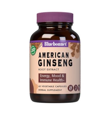 BlueBonnet American Ginseng Root Extract Supplement, 60 Count