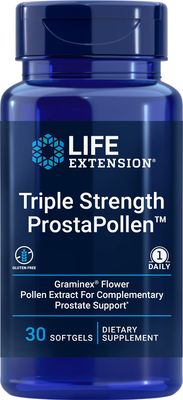 Life Extension Triple Strength ProstaPollen, Prostate Health, Prostate Function, Flower Pollen Extract, Gluten Free, 30 softgels