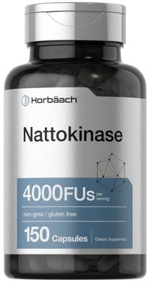 Horbach Nattokinase Supplement 4000 FU | 150 Capsules | Non-GMO, Gluten Free