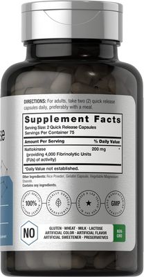 Horbach Nattokinase Supplement 4000 FU | 150 Capsules | Non-GMO, Gluten Free