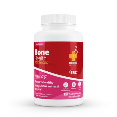 Redd Remedies, Bone Health Advanced, Natural Support with Calcium and Vitamin K2, 120 Capsules