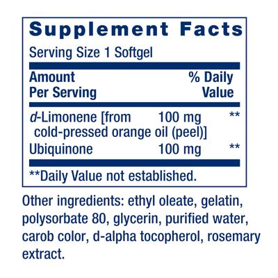 Life Extension Super-Absorbable CoQ10 (Ubiquinone) with d-Limonene - Heart Health, Fight General Fatigue, Better Absorption - Gluten-Free, Non-GMO - 60 Softgels