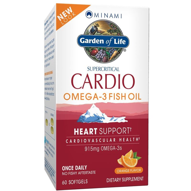 Garden of Life - Minami - Cardio-3, Orange Flavor, 60 Count Softgels