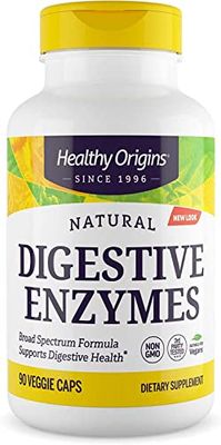 Healthy Origins Digestive Enzymes (NEC) Broad Spectrum - with Protease, Amylase &amp; Lipase - Gluten-Free Digestion and Gut Health Supplement - 90 Veggie Capsules