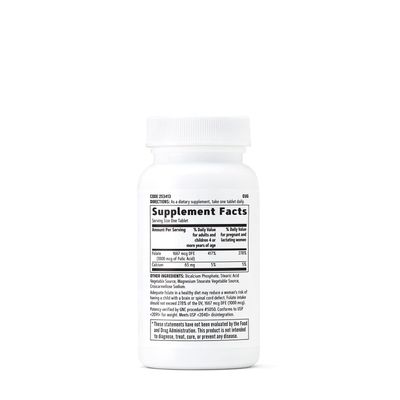 GNC Folic Acid 1000mcg | Supports Healthy Fetal Development | Required for Proper Red Blood Cell Formation | Vegetarian Formula | 100 Count