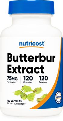 Nutricost Butterbur Extract Capsules (75mg) 120 Capsules - Gluten Free, Non-GMO, Vegetarian Friendly