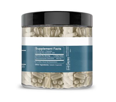 Earthborn Elements Brewer's Yeast 200 Capsules, Pure &amp; Undiluted, No Additives