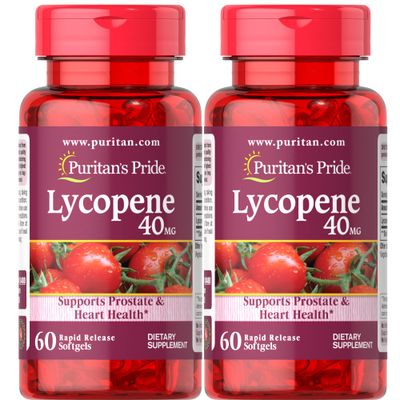 Puritan&#39;s Pride Lycopene 40 mg Pack of 2 120 Count, 60 Count (Pack of 2)