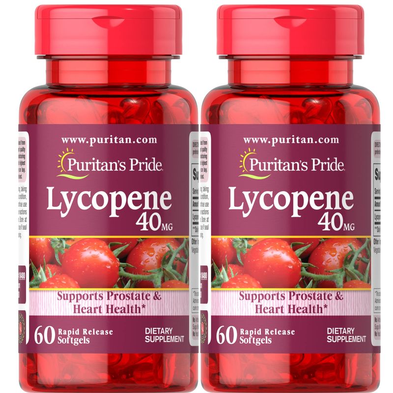 Puritan&#39;s Pride Lycopene 40 mg Pack of 2 120 Count, 60 Count (Pack of 2)