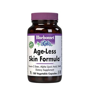 BlueBonnet Age-Less Skin Formula Capsules, White, Vegetable, 120 Count