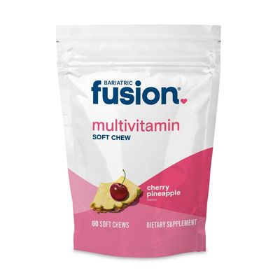 Bariatric Fusion Bariatric Multivitamin Chewable Soft Chew | Cherry Pineapple Flavor | Chewy Bariatric Vitamins for Post Bariatric Surgery Patients | 60 Count | 1 Month Supply