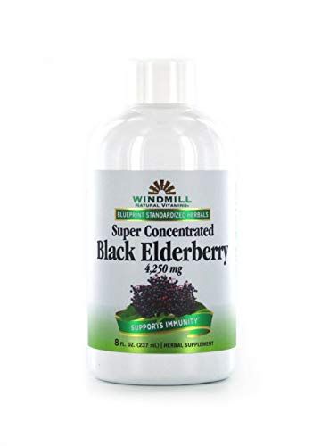 Windmill Natural Vitamins Super Concentrated Black Elderberry, Supports Immune System, Rich in Antioxidants, 8 Fl Oz
