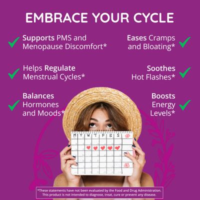 Happy Healthy Hippie Hormone Balance for Women - PMS Support Supplement & Menopause Supplements for Women | Bloating Relief, Mood Support, PMDD | Chasteberry Supplement for Women, Black Cohosh, 60 Ct
