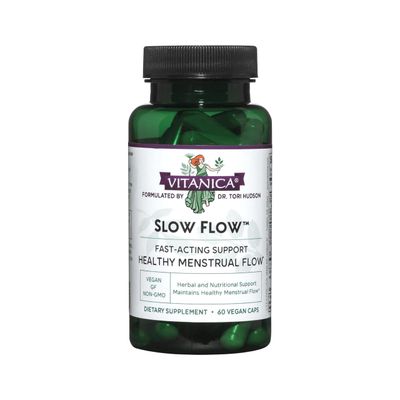 Vitanica Slow Flow, Menstrual Flow Support, Vegan, 60 Capsules