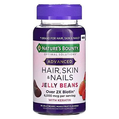 Nature&#39;s Bounty Advanced Hair, Skin, and Nails Jelly Beans 80ct, 1 ea