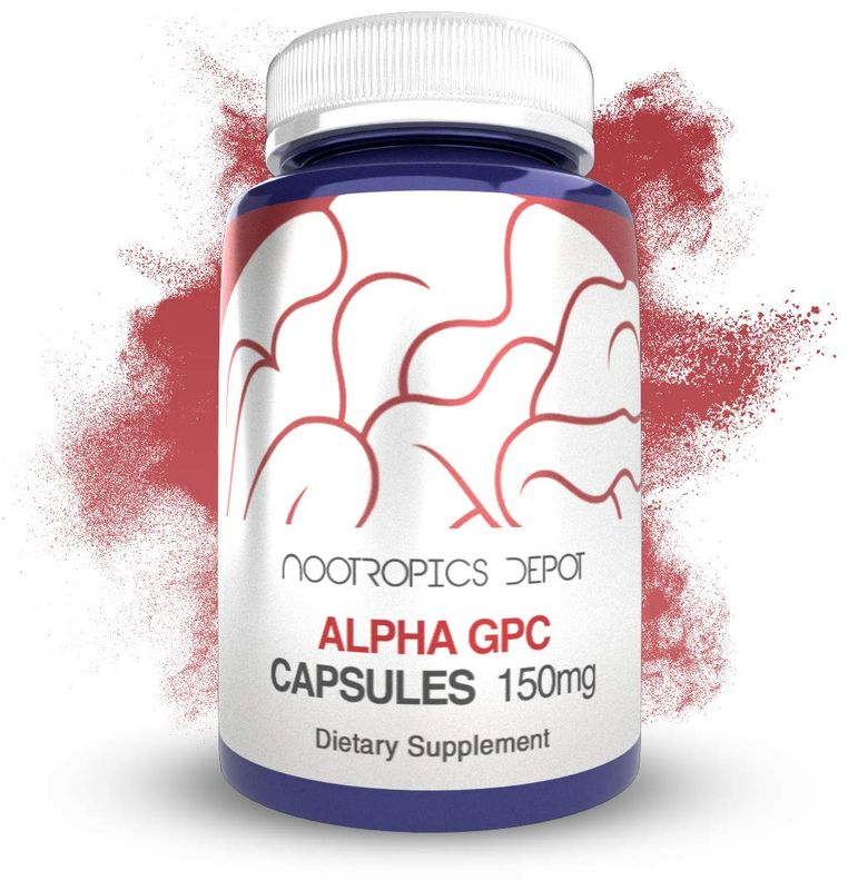 Nootropics Depot Alpha GPC Capsules | 150mg | 180 Count | Cholinergic Supplement | Brain Health Supplement | Supports Healthy Brain Function | Enhance Cognition, Memory + Focus