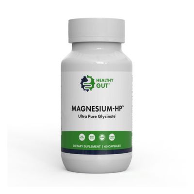 Healthy Gut Magnesium-HP | Ultra Pure Glycinate with Zero Fillers | 180 mg Magnesium Glycinate | 60 Servings