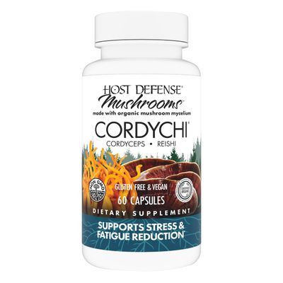 Host Defense CordyChi Capsules - Energy &amp; Immune Support Supplement - Cordyceps &amp; Reishi Mushroom Supplement for Relaxation &amp; Respiratory Support - Aids Against Tiredness - 60 Capsules (30 Servings)*