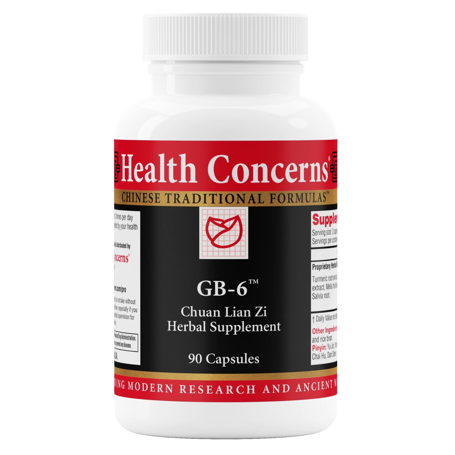 Health Concerns GB-6 - Gallbladder Support &amp; Liver Health Supplement - 90 Capsules