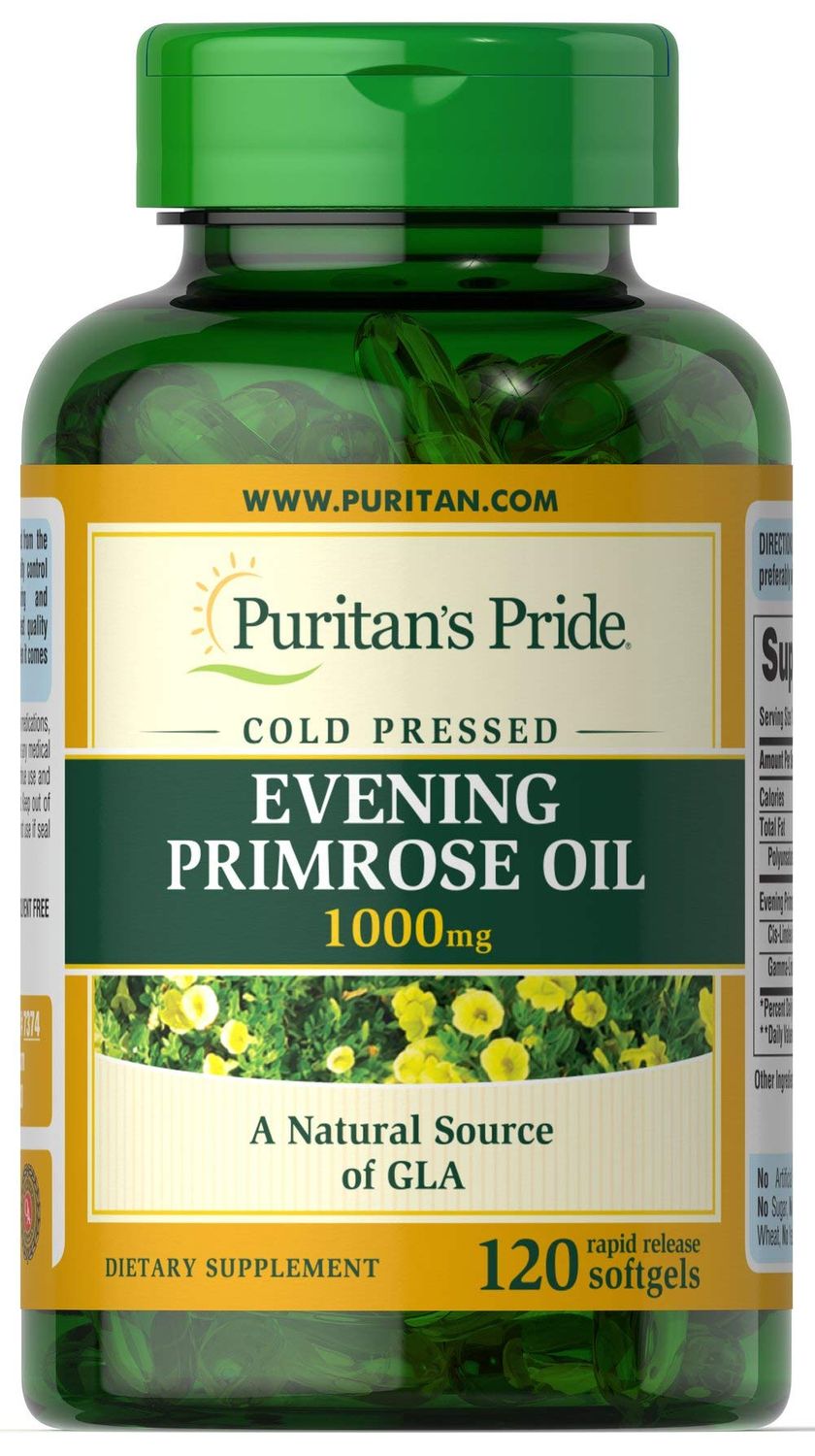 Puritan&#39;s Pride Evening Primrose Oil 1000 Mg with Gla, 120 Count