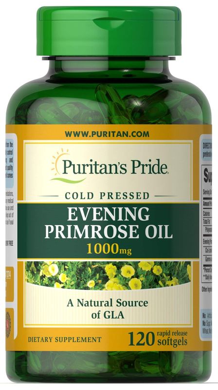 Puritan's Pride Evening Primrose Oil 1000 Mg with Gla, 120 Count