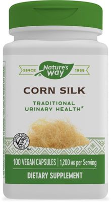 Nature&#39;s Way Corn Silk - 1,200 mg per 3-Capsule Serving - Traditional Urinary Health Support* - Corn Silk Dietary Supplement - Vegan &amp; Gluten Free - 100 Vegan Capsules