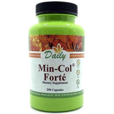 Daily Manufacturing Min-Col Forte (Soft Rock Phosphate &amp; Calcium Gluconate) 250 Vegetarian Capsules