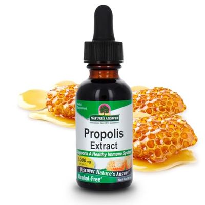 Nature&#39;s Answer Propolis Resin Extract 1 Fluid Ounce - Alcohol Free, Immune Support, Gluten Free, Made in USA, Natural Bee Product, Suitable for Everyone, Pure Herbal Extract
