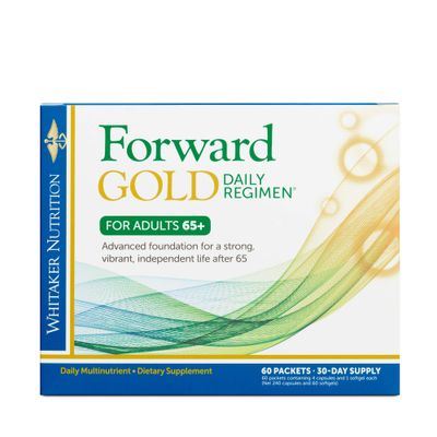 Dr. Whitaker&#39;s Forward Gold Daily Regimen Multi-Nutrient Vitamin Supplement for Adults 65+, 60 Packets (30-Day Supply)