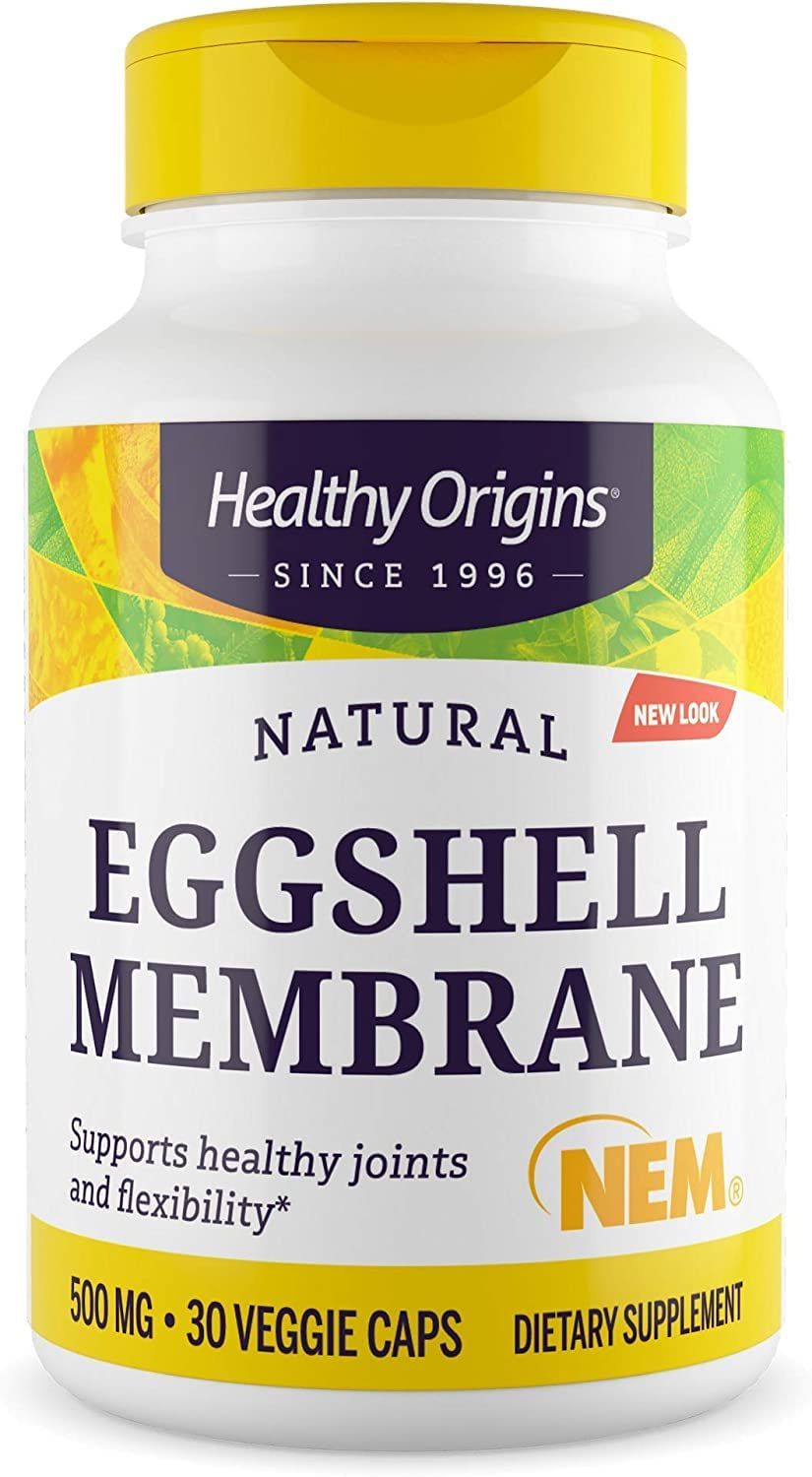 Healthy Origins Eggshell Membrane (NEM), 500 mg - Natural Collagen and Joint Support Supplement - Gluten-Free Supplement - 30 Veggie Capsules