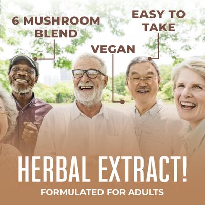 USDA Organic Mushroom Complex by MaryRuth's | Herbal Liquid Drops | Mushroom Supplement | Lion's Mane | Reishi Mushroom | Shiitake Mushrooms | Non-GMO | Vegan | Alcohol Free Tincture | 30 Servings