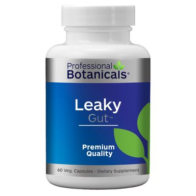 Professional Botanicals Gut Health Supplement, Leaky Gut Repair with L Glutamine, Zinc and Licorice Root Digestive Health Support - 60 Vegetarian Capsules