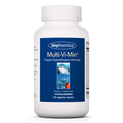 Allergy Research Group Multi-Vi-Min Supplement - Multivitamin for Men &amp; Women, with Iron, Daily Vitamins, for Adults, High Potency, Bioavailable, Vegetarian Capsules - 150 Count