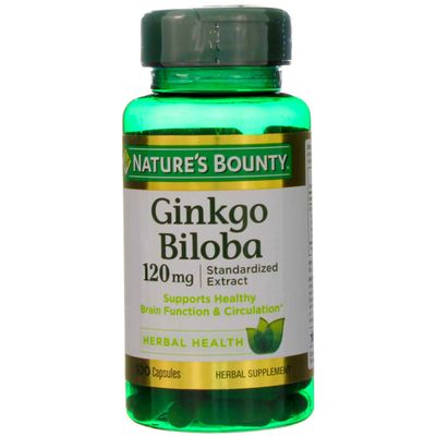 Nature&#39;s Bounty Ginkgo Biloba 120 mg 100 ea (Pack of 4)