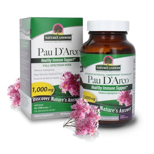 Nature&#39;s Answer PAU d arco Inner Bark - 90 Vegetarian Capsules - 1000 mg - Immune Support - Vegan - Gluten Free