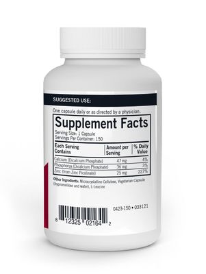 Kirkman - Zinc Picolinate 25 mg - Hypoallergenic - 150 Vegetarian Capsules - Gluten Free - Casein Free - Minerals