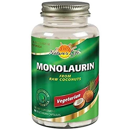 Nature&#39;s Life Monolaurin Capsules, 1000 mg | Vegetarian | Support for Healthy Immune Function &amp; Digestion | Optimal Wellness Benefits | 90 ct
