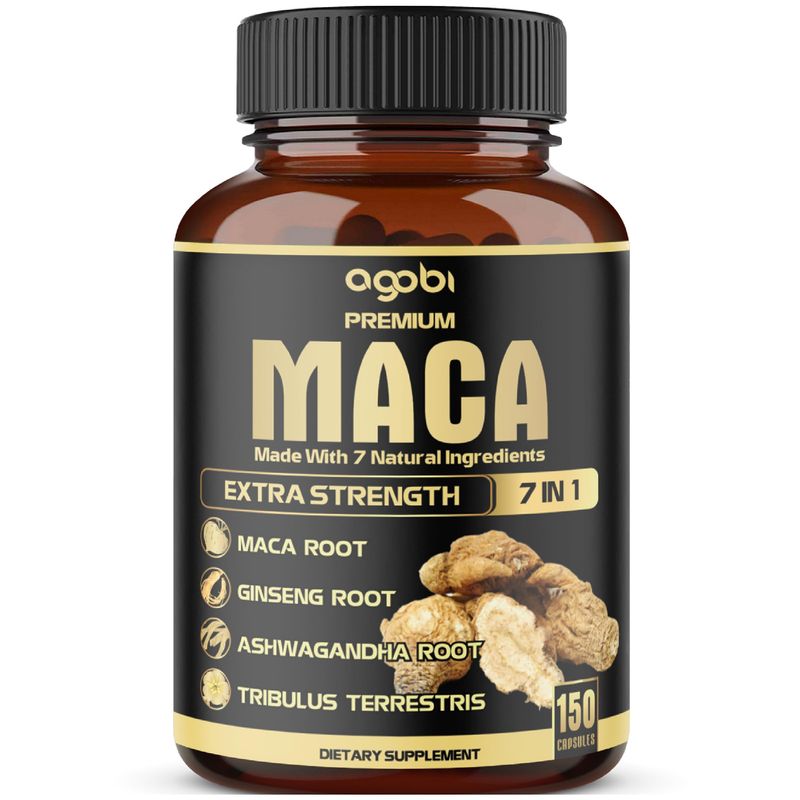 7in1 Premium Maca Root Capsules - with Ashwagandha, Ginseng, Tribulus, Shilajit, Shatavari &amp; Black Pepper - Natural Energy, Performance &amp; Mood Support - 150 Counts for 5 Months