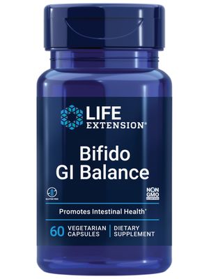 Life Extension Bifido GI Balance, probiotics, Bifidobacterium longum BB536 (2 Billion CFU), Support Healthy Gut &amp; Digestive Health, Gluten-Free, Non-GMO, Vegetarian, 60 Capsules