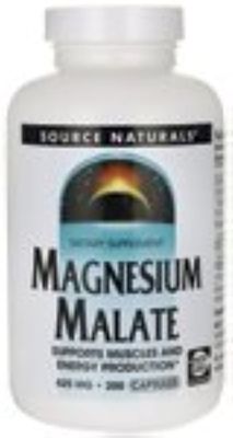 Source Naturals Magnesium Malate 625mg Supplement Essential, Bio-Available Magnesium Malic Acid Supplement - 200 Capsules (Packing may vary)