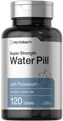 Horbach Water Pills | Super Strength | 120 Tablets | Vegetarian, Non-GMO &amp; Gluten Free Supplement